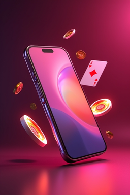 Smartphone showing casino app