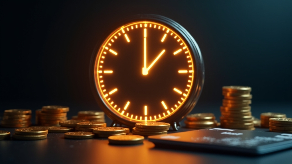 Casino clock and withdrawal screen showing the waiting period